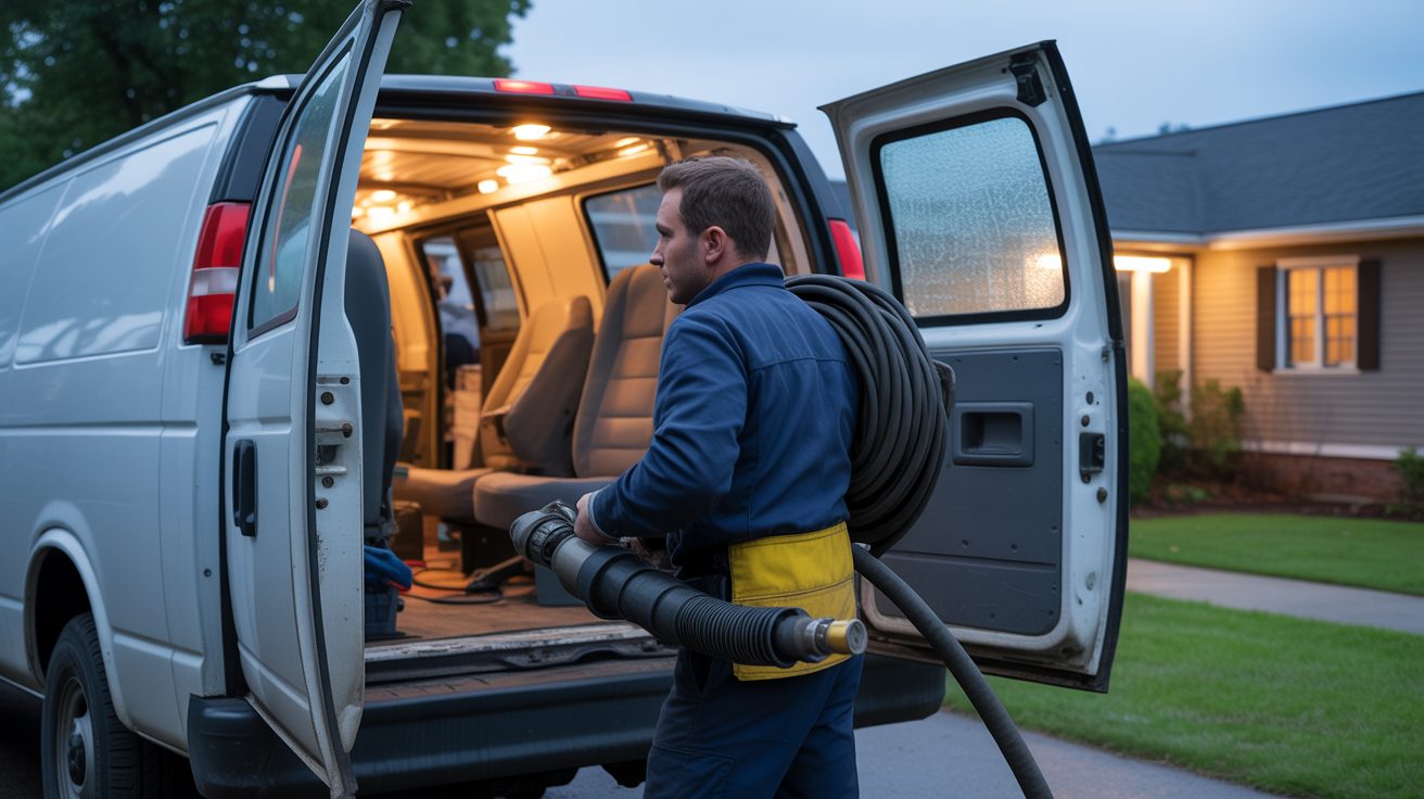 Emergency crew unloading equipment outside a Salt Lake City home
